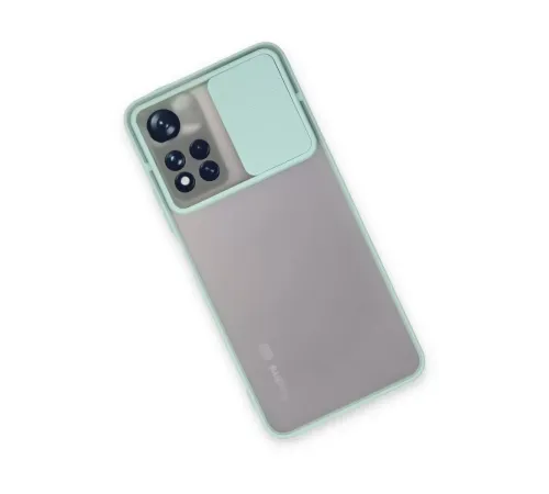 Xiaomi Redmi Note 11T Kılıf Palm Buzlu Kamera Sürgülü Silikon - Turkuaz