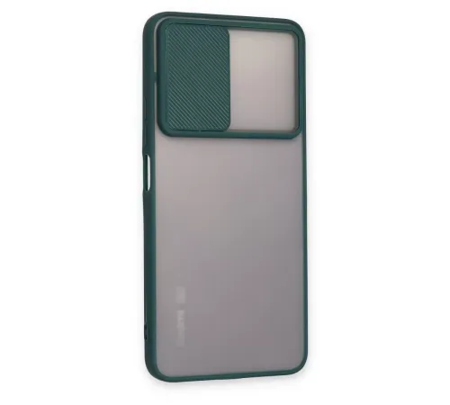 Xiaomi Redmi Note 11 Pro Plus 5G Kılıf Palm Buzlu Kamera Sürgülü Silikon - Yeşil
