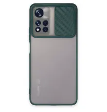 Xiaomi Redmi Note 11 Pro Plus 5G Kılıf Palm Buzlu Kamera Sürgülü Silikon - Yeşil