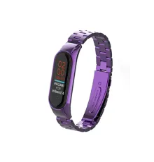 Xiaomi Mi Band 4 Metal Baklalı Kordon - Mor