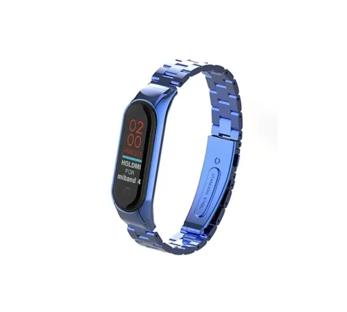 Xiaomi Mi Band 4 Metal Baklalı Kordon - Mavi