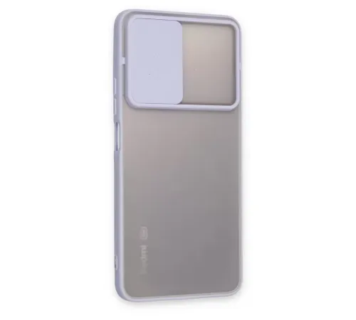 Xiaomi Redmi Note 11 Pro Plus 5G Kılıf Palm Buzlu Kamera Sürgülü Silikon - Lila