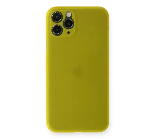 Apple iPhone 11 Pro Max Kılıf PP Ultra İnce Kapak - Sarı