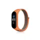 Xiaomi Mi Band 4 Hasırlı Cırtcırtlı Kordon - Turuncu-Gri