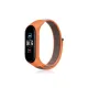 Xiaomi Mi Band 4 Hasırlı Cırtcırtlı Kordon - Turuncu-Gri
