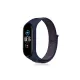 Xiaomi Mi Band 4 Hasırlı Cırtcırtlı Kordon - Lacivert-Mor