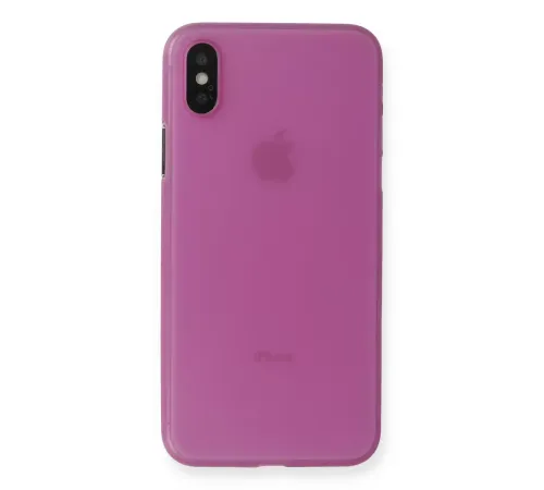 Apple iPhone X Kılıf PP Ultra İnce Kapak - Pembe