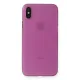 Apple iPhone X Kılıf PP Ultra İnce Kapak - Pembe