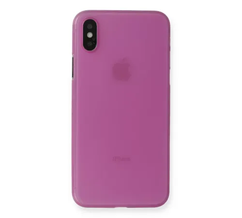 Apple iPhone X Kılıf PP Ultra İnce Kapak - Pembe