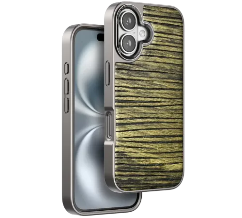 Apple iPhone 16 Wave Kapak - Koyu Kahve