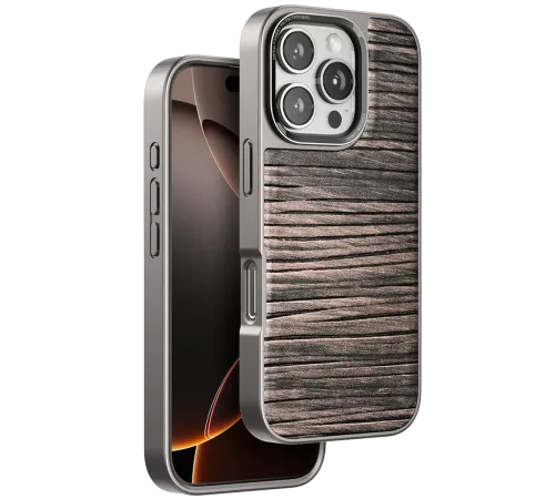 Apple iPhone 16 Pro Wave Kapak - Kahverengi