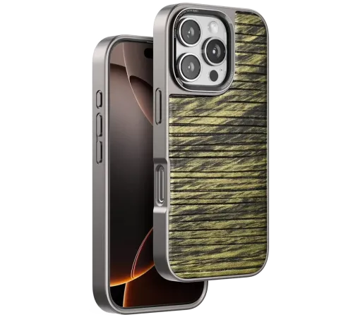Apple iPhone 16 Pro Wave Kapak - Koyu Kahve