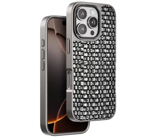 Apple iPhone 16 Pro Max Brand Kapak - Gümüş