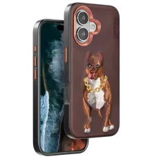 Apple iPhone 16 Perma Desenli Kapak - Kahverengi