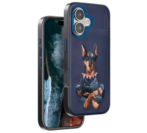 Apple iPhone 16 Perma Desenli Kapak - Lacivert