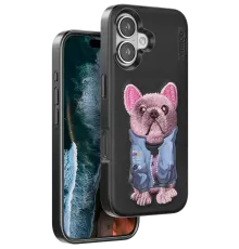 Apple iPhone 16 Cute Desenli Kapak - Siyah