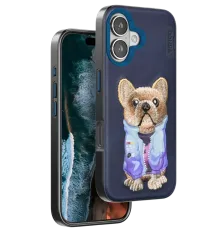 Apple iPhone 16 Cute Desenli Kapak - Lacivert