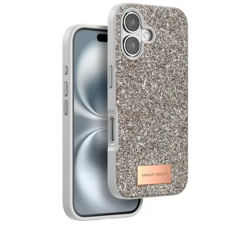 Apple iPhone 16 Bright Simli Kapak - Gold