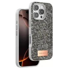 Apple iPhone 16 Pro Max Bright Simli Kapak - Gümüş