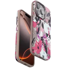 Apple iPhone 14 Pro Flower Series Magsafe Kapak - Pembe