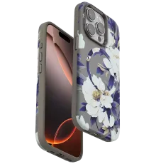 Apple iPhone 14 Pro Flower Series Magsafe Kapak - Gri