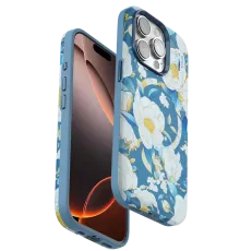 Apple iPhone 15 Pro Flower Series Magsafe Kapak - Mavi