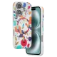 Apple iPhone 16 Flower Series Magsafe Kapak - Beyaz