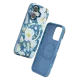 Apple iPhone 16 Flower Series Magsafe Kapak - Mavi