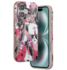 Apple iPhone 16 Flower Series Magsafe Kapak - Pembe