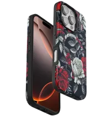 Apple iPhone 16 Pro Flower Series Magsafe Kapak - Siyah