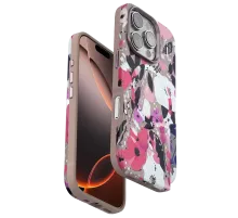 Apple iPhone 16 Pro Flower Series Magsafe Kapak - Pembe