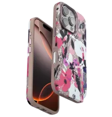 Apple iPhone 16 Pro Flower Series Magsafe Kapak - Pembe
