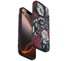 Apple iPhone 16 Pro Max Flower Series Magsafe Kapak - Siyah
