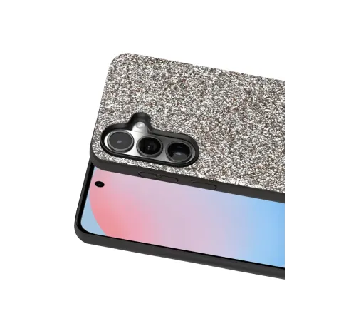 Samsung Galaxy S24 FE Bright Simli Kapak - Gümüş