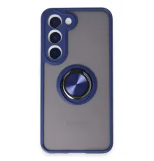 Samsung Galaxy S23 Kılıf Montreal Yüzüklü Silikon Kapak - Lacivert