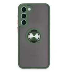 Samsung Galaxy S23 Plus Kılıf Montreal Yüzüklü Silikon Kapak - Yeşil