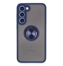 Samsung Galaxy S23 Plus Kılıf Montreal Yüzüklü Silikon Kapak - Lacivert