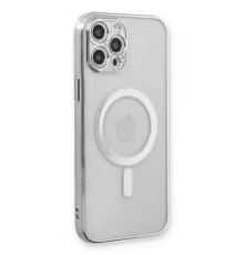 Apple iPhone 12 Pro Kılıf Magneticsafe Lazer Silikon - Gümüş