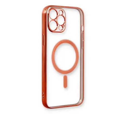 Apple iPhone 12 Pro Kılıf Magneticsafe Lazer Silikon - Kırmızı