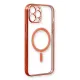 Apple iPhone 12 Pro Kılıf Magneticsafe Lazer Silikon - Kırmızı