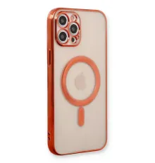 Apple iPhone 12 Pro Kılıf Magneticsafe Lazer Silikon - Kırmızı