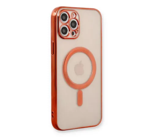 Apple iPhone 12 Pro Kılıf Magneticsafe Lazer Silikon - Kırmızı