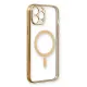 Apple iPhone 12 Pro Kılıf Magneticsafe Lazer Silikon - Gold