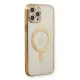 Apple iPhone 12 Pro Kılıf Magneticsafe Lazer Silikon - Gold
