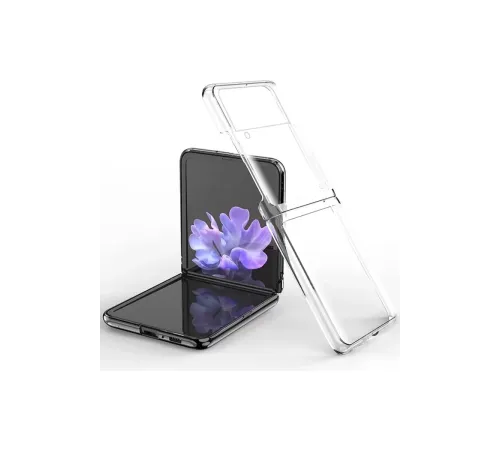 Samsung Galaxy Z Flip 3 Kılıf Fold TPU Silikon - Şeffaf