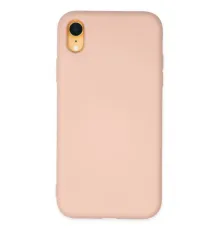 Apple iPhone XR Kılıf Nano içi Kadife Silikon - Pudra