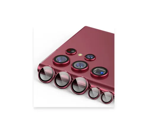 Samsung Galaxy S23 Ultra Valdez Metal Kamera Lens - Kırmızı