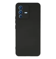 Vivo V23 5G Kılıf Nano içi Kadife Silikon - Siyah
