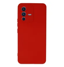 Vivo V23 5G Kılıf Nano içi Kadife Silikon - Kırmızı