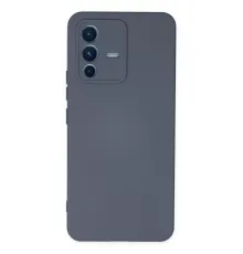 Vivo V23 5G Kılıf Nano içi Kadife Silikon - Gri